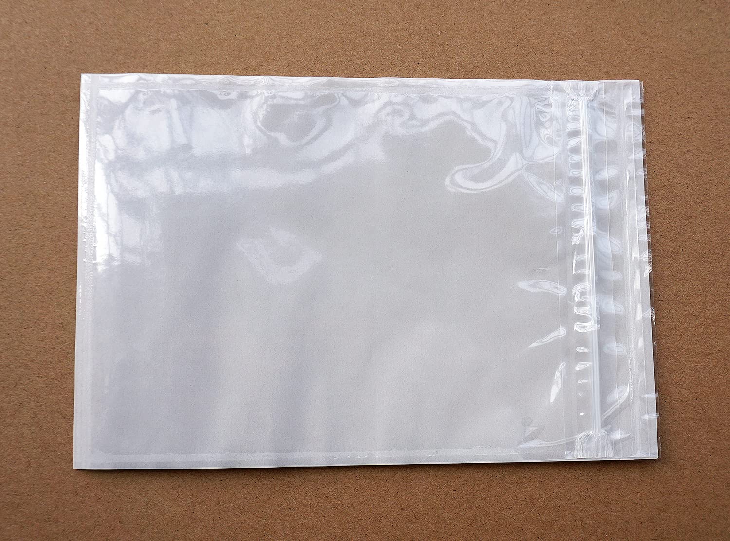 Bolsas con cierre de cremallera para documentos y etiquetas de envío adhesivas transparentes de 6.7 pulgadas x 10 pulgadas (paquete de 50)