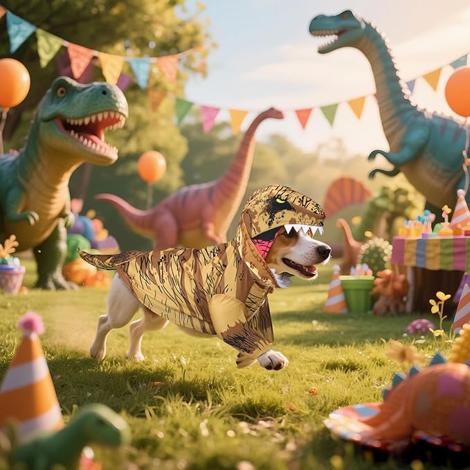 Disfraz de dinosaurio T. Rex para perro, talla Small miniatura 6