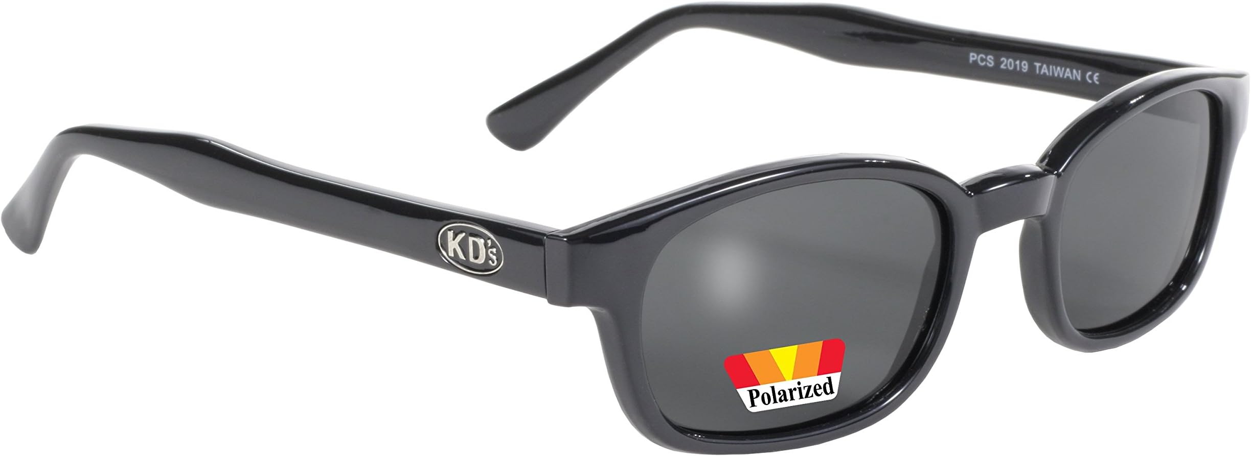 Original KD's Polarized Biker Sunglasses (Black Frame/Dark Grey Lens)