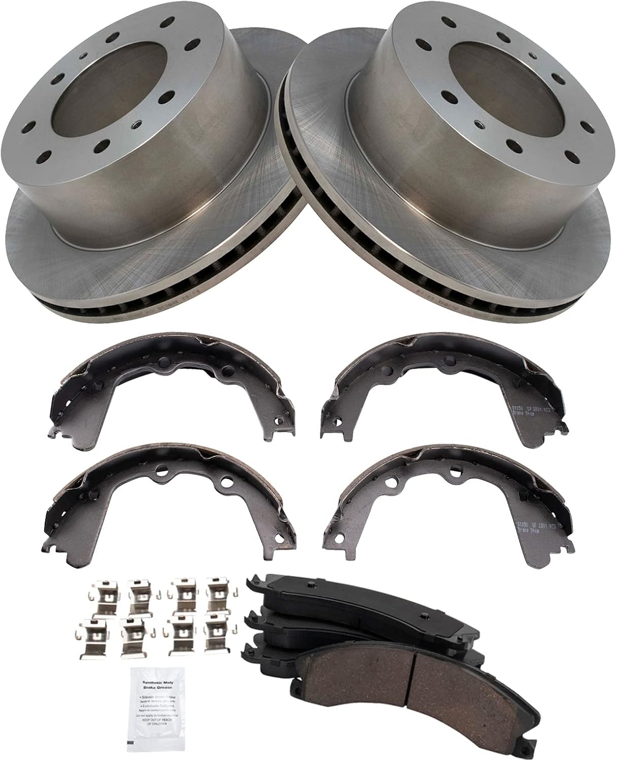 TRQ Ceramic Brake Pad & Rotor Kit Compatible with 2013-2017 Chevrolet 2013-2017 GMC