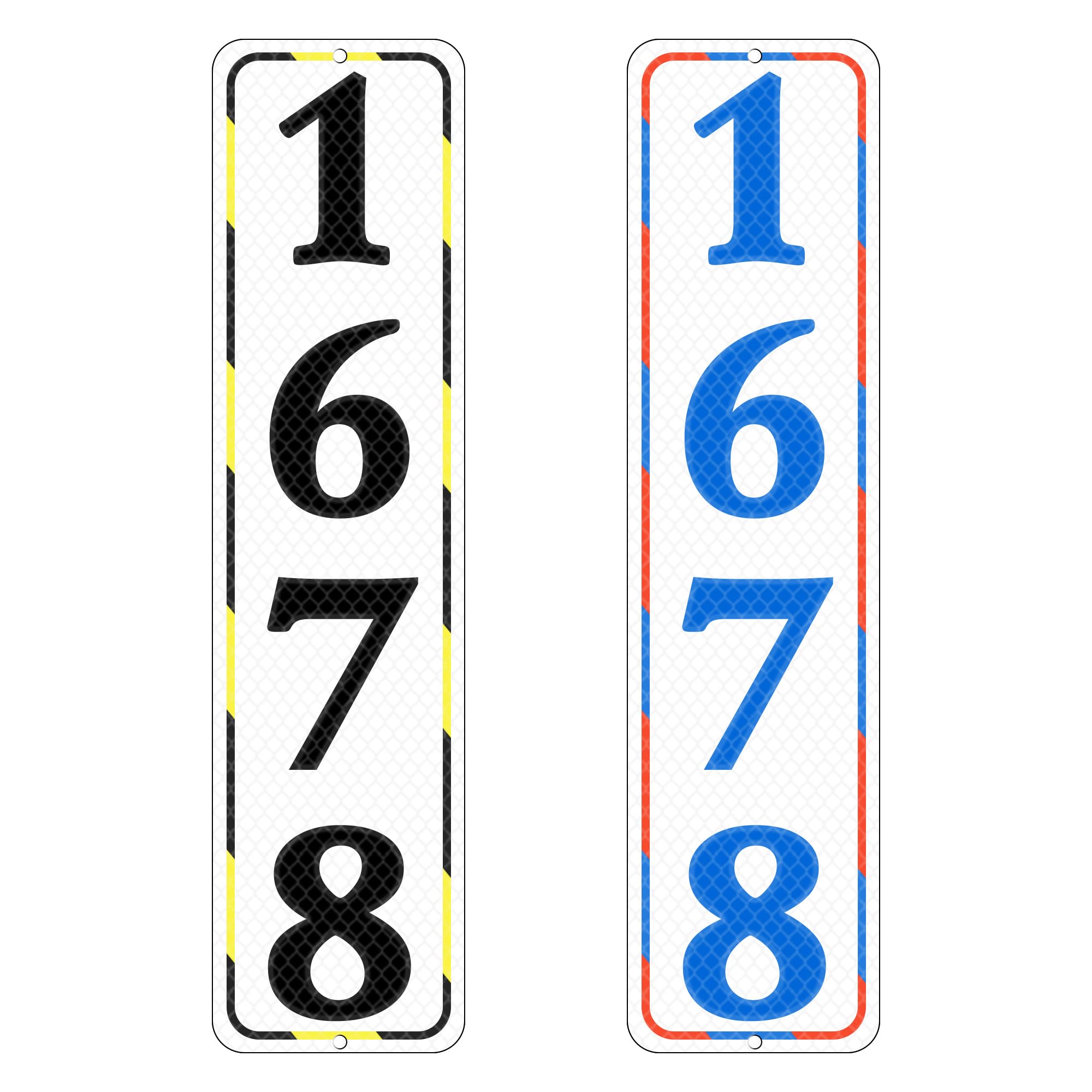 YIPTOUR Custom Reflective 911 Address Sign for House, 10"x3.15" Personalized Metal Address Plaque for Outside, Waterproof .040 Aluminum, Used for