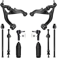 Vista 123 de Detroit Axle - Kit de suspensión delantera de 10 piezas para Chevrolet Trailblazer GMC Envoy 2002-2009 2003 2004 2005 2006 2007 2008 Brazos
