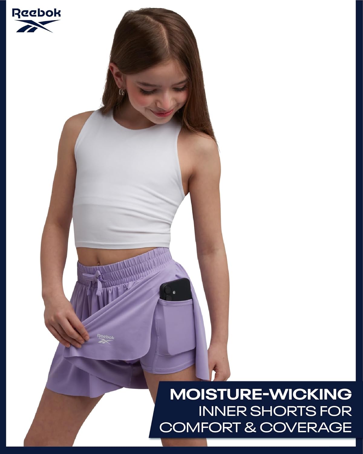 Reebok Girls Athletic Shorts - 3 Pack Lightweight Butterfly Short with Liner - Active Performance Flowy Shorts for Girls - Image 4
