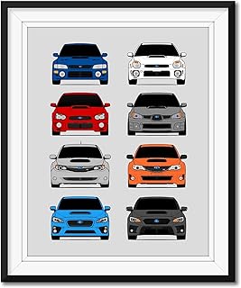 World Rally eXperimental Generations Inspired Car Poster - Handmade Print of Rally Car - Multi, 8x10" Satin Print (Unframed) - Perfect Gift for Car Enthusiast