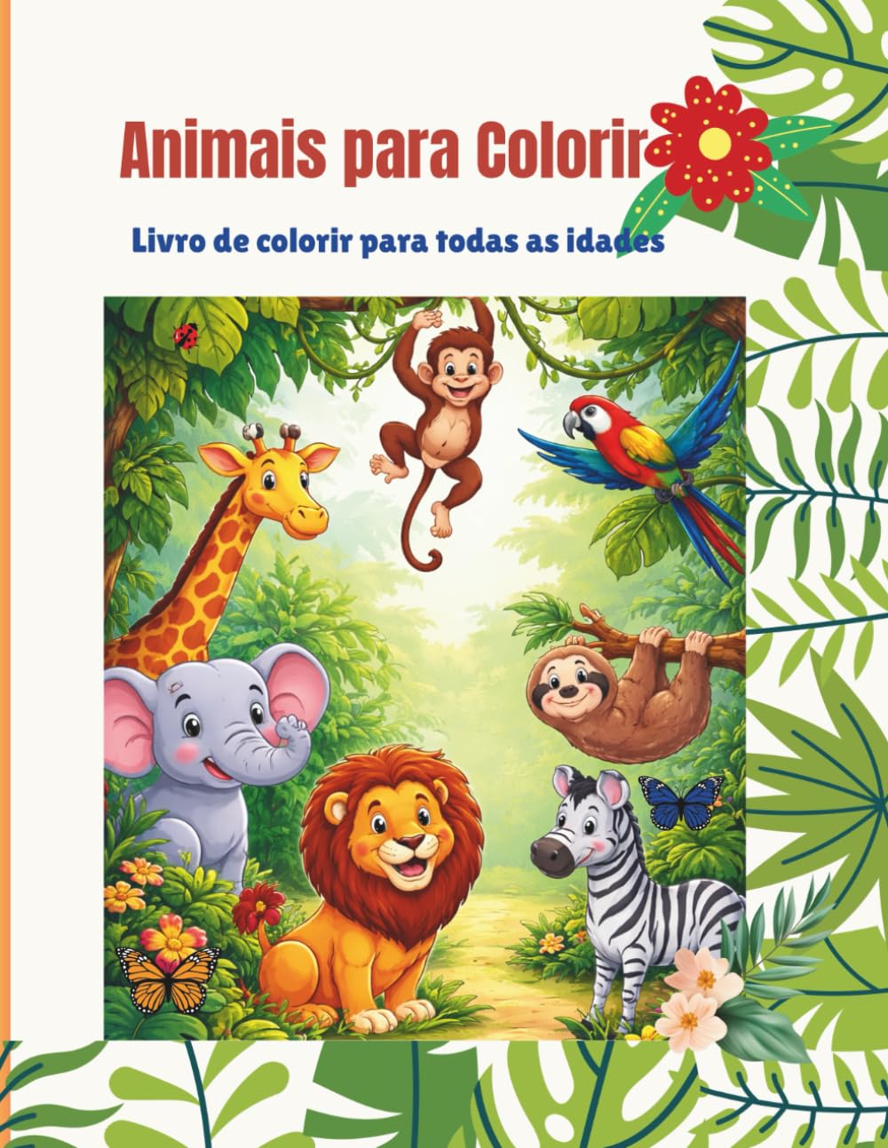 Aventura de Colorir com Animais: Diversão na Selva para Todas as Idades