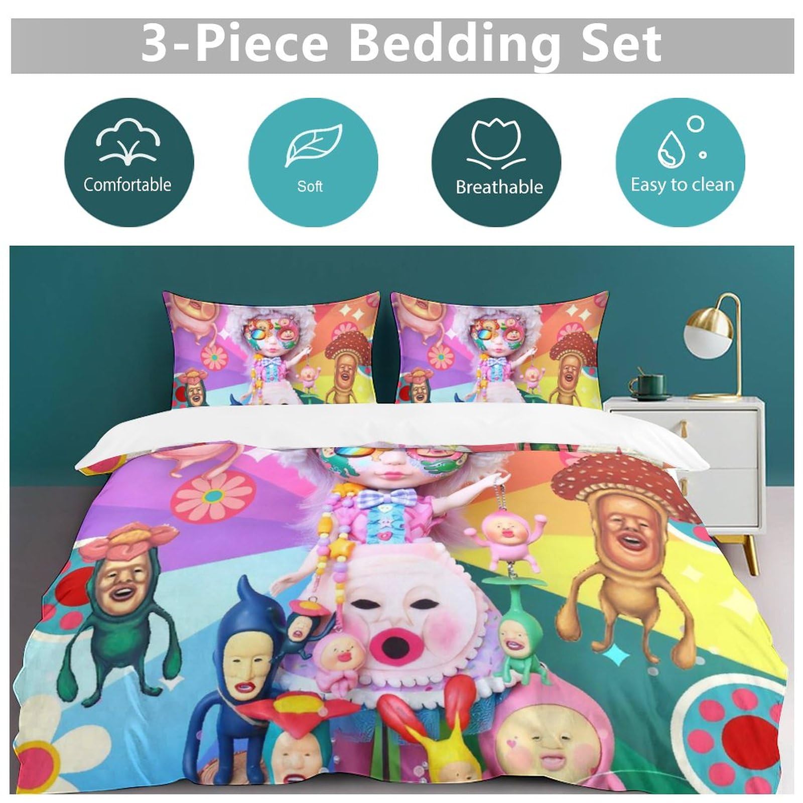 Amazon｜こびとづかん (7) 寝具 3ピース 枕カバー オールシーズン