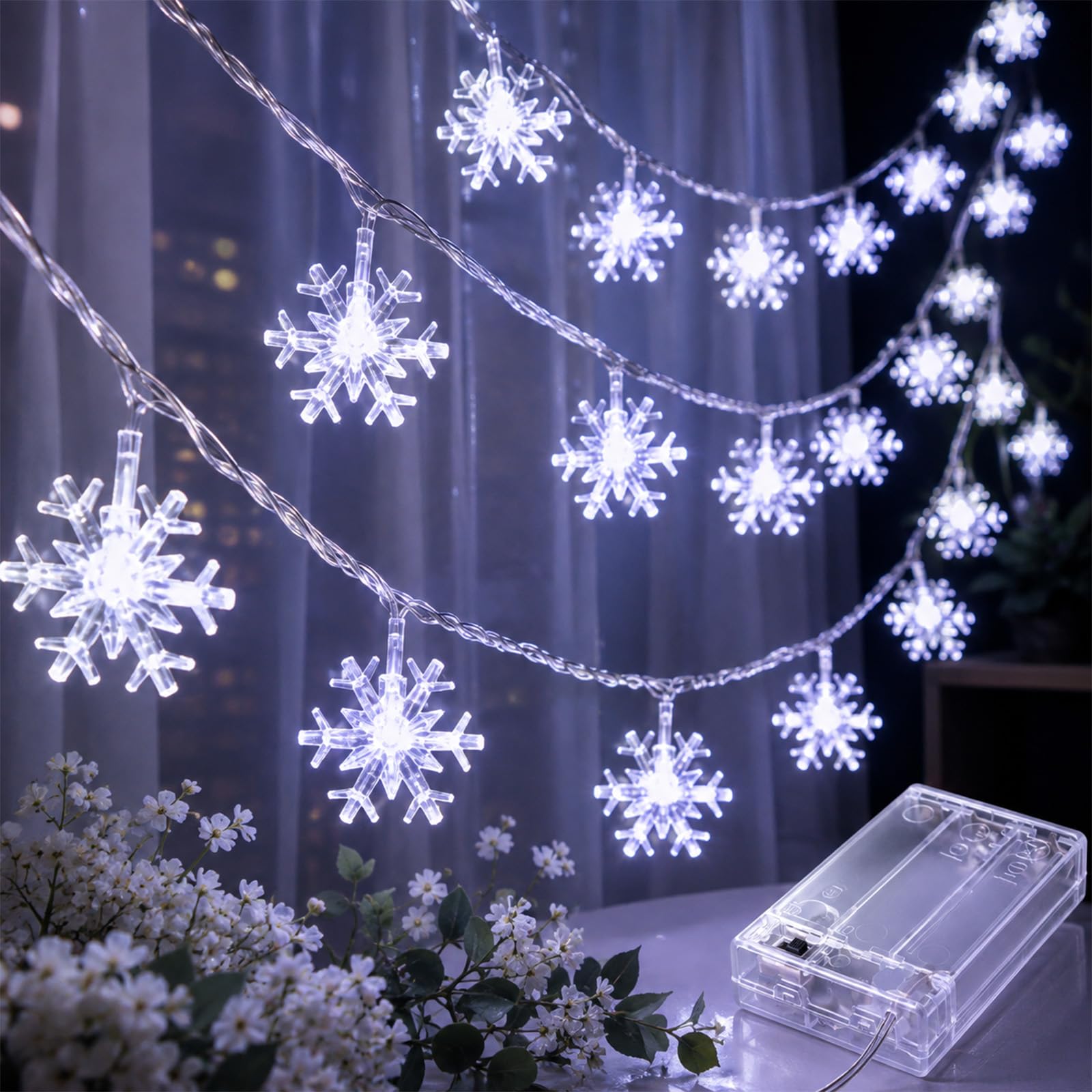 Christmas Lights Decorations Indoor Outdoor,19.6Ft Xmas Fairy String Lights
