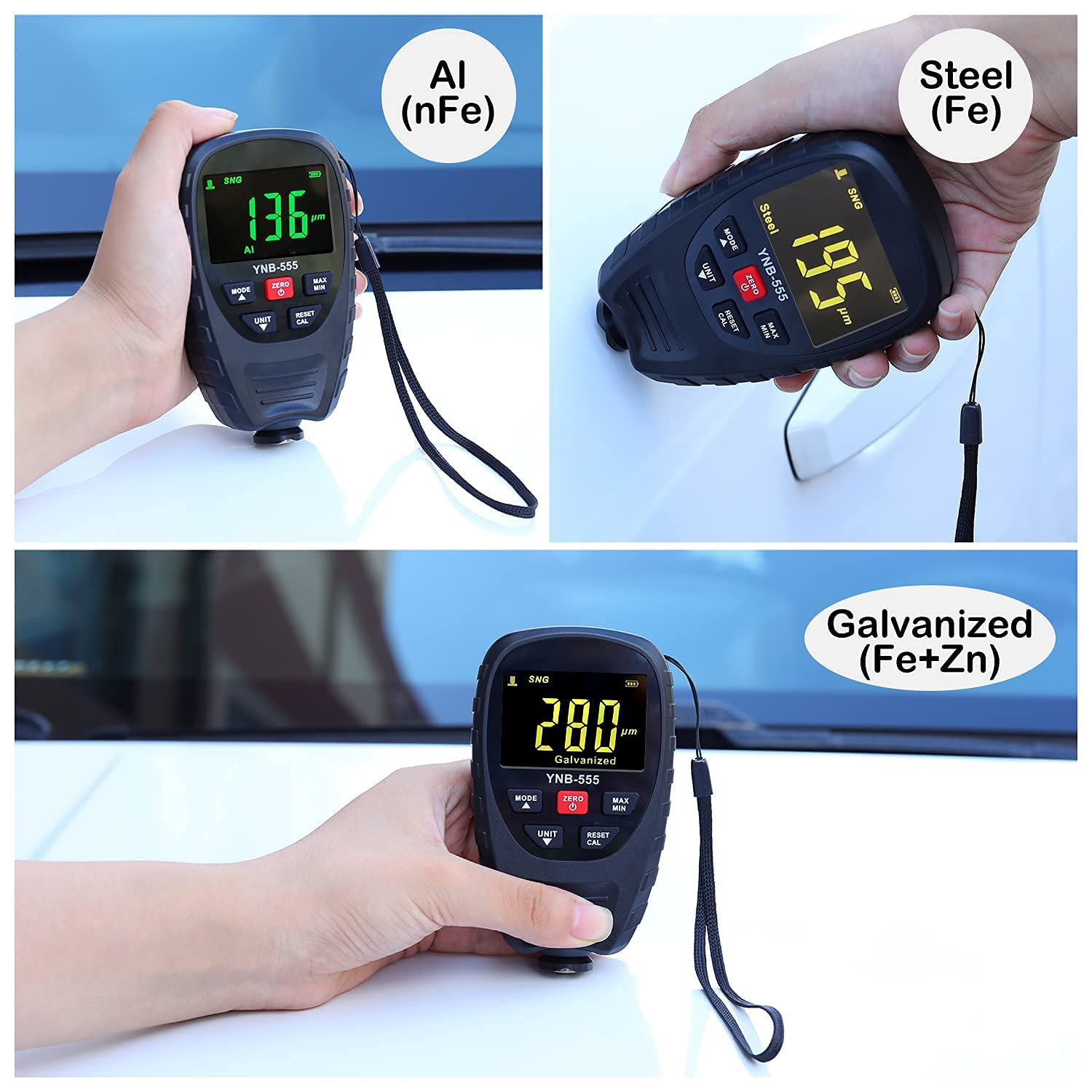 Paint Thickness Gauge For Automotive Digital Auto Paint Meter Coating ...