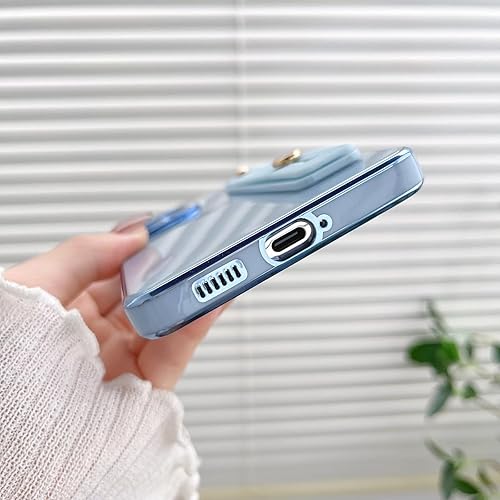 Miniatura 7 de Funda para Galaxy A13 5G, divertida pulsera de felpa con diseño de corazón de amor chapado en 6D, TPU suave, a prueba de golpes, bonita correa de