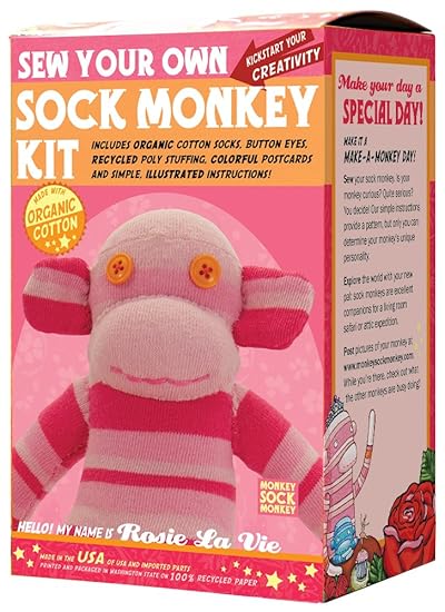 Buy Sock Monkey Kit, Pink, Made in The 
