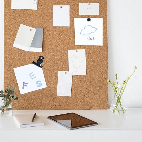 Miniatura 6 de Notas blancas no adhesivas de 3 x 3 pulgadas, papel suelto en blanco con soporte de notas acrílico blanco para oficina, hogar, suministros escolares