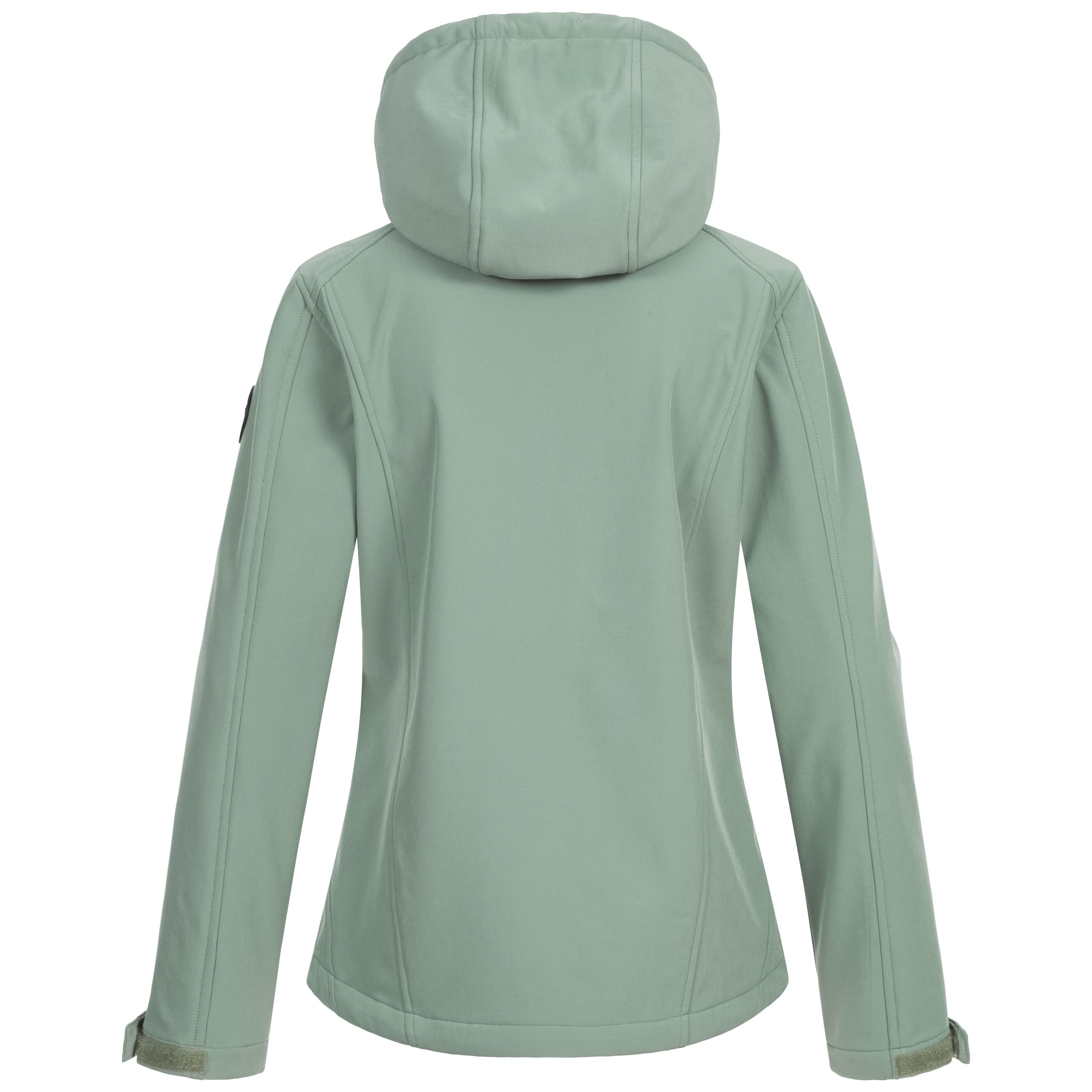 Ankerglut Damen Damen Softshelljacke mit Abnehmbarer Kapuze Gefüttert Übergangsjacke Windbreaker #Ankerglutfreude Softshelljacke