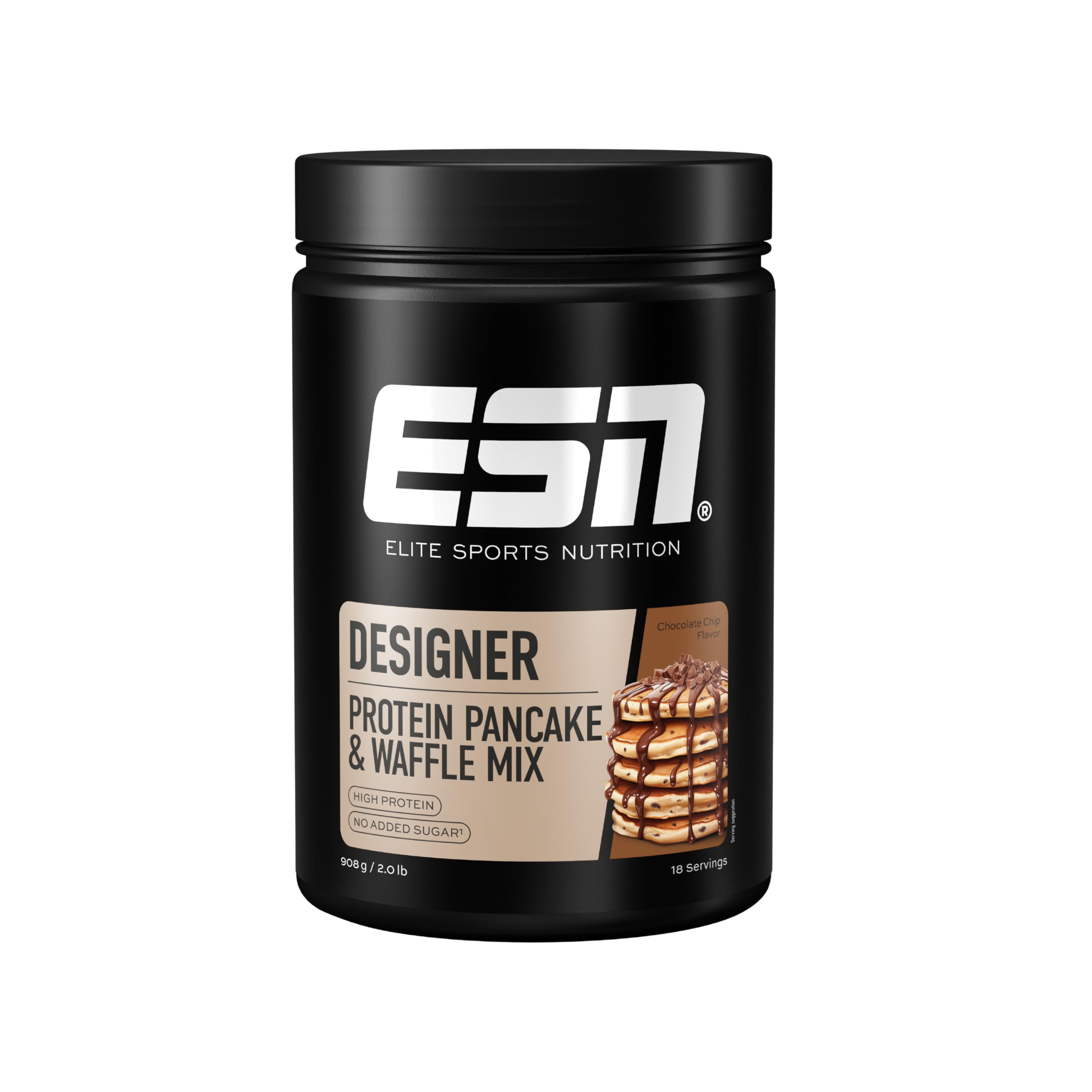 ESN Protein Pancakes and Waffles, Chocolate Chip, 908 g, Ideal für Muskelaufbau und Diät, bis zu 30 g Protein pro Portion - made in Germany