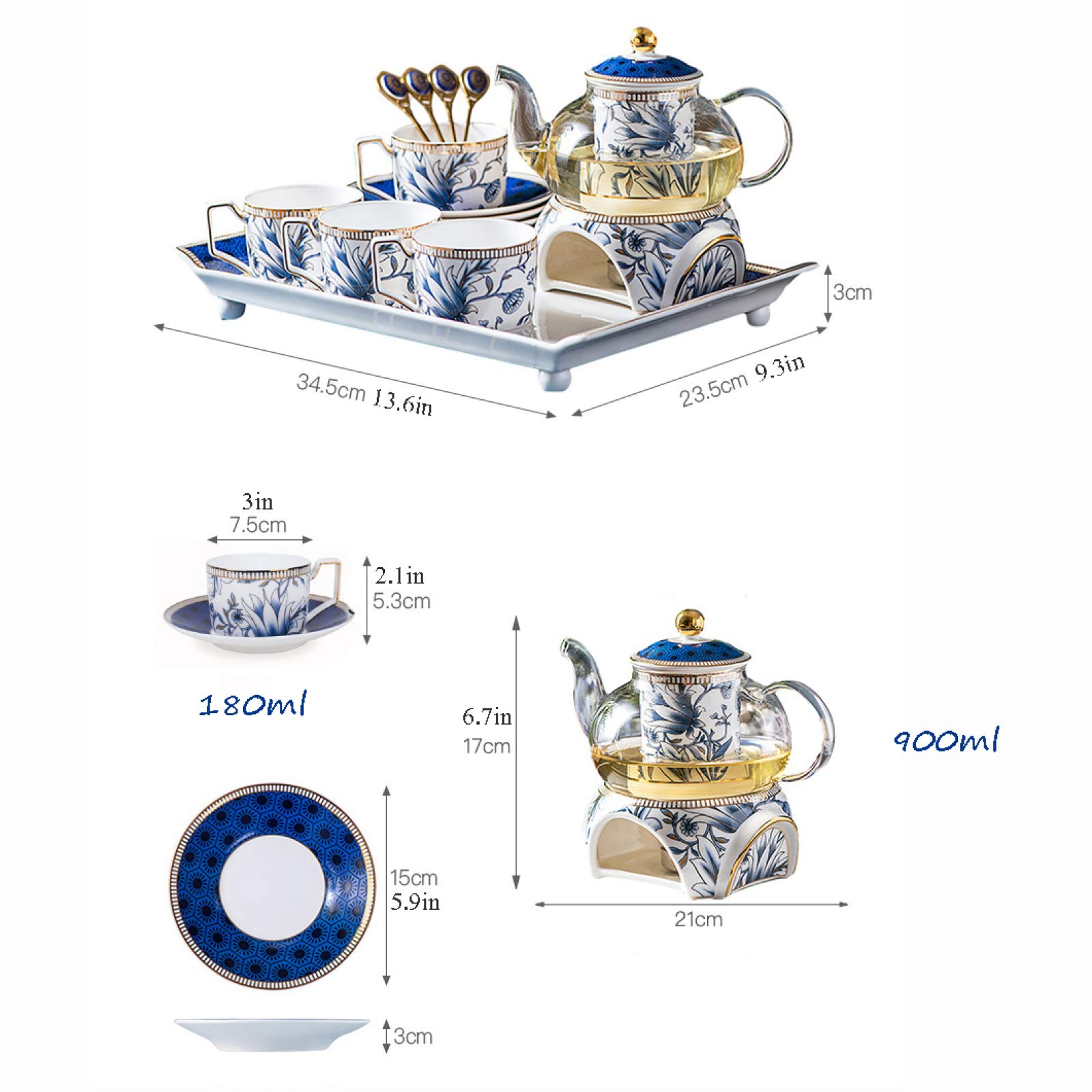 Zestaw filiżanek do espresso, kubki do kawy, filiżanka do herbaty i łyżeczka ze spodkiem, porcelanowe zestawy z porcelany kostnej dla kobiet odpowiednie na popołudnie i