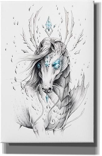 Miniatura 10 de Epic Graffiti JoJoesArt - Lienzo decorativo para pared, diseño de caballo de mar, 12 x 18 pulgadas