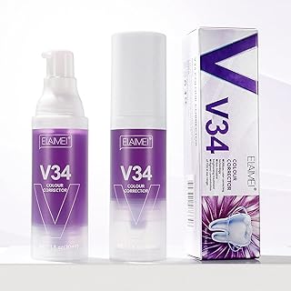 V34 Purple Toothpaste for Teeth Whitening-2PCS V34 Purple Toothpaste,V34 Color Corrector Whitening Stain Removal Teeth Imp...