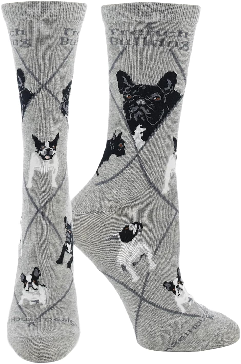 WHD French Bulldog Crew Socks for Women & Men | Gift for Dog Lovers, Cute Pet Socks
