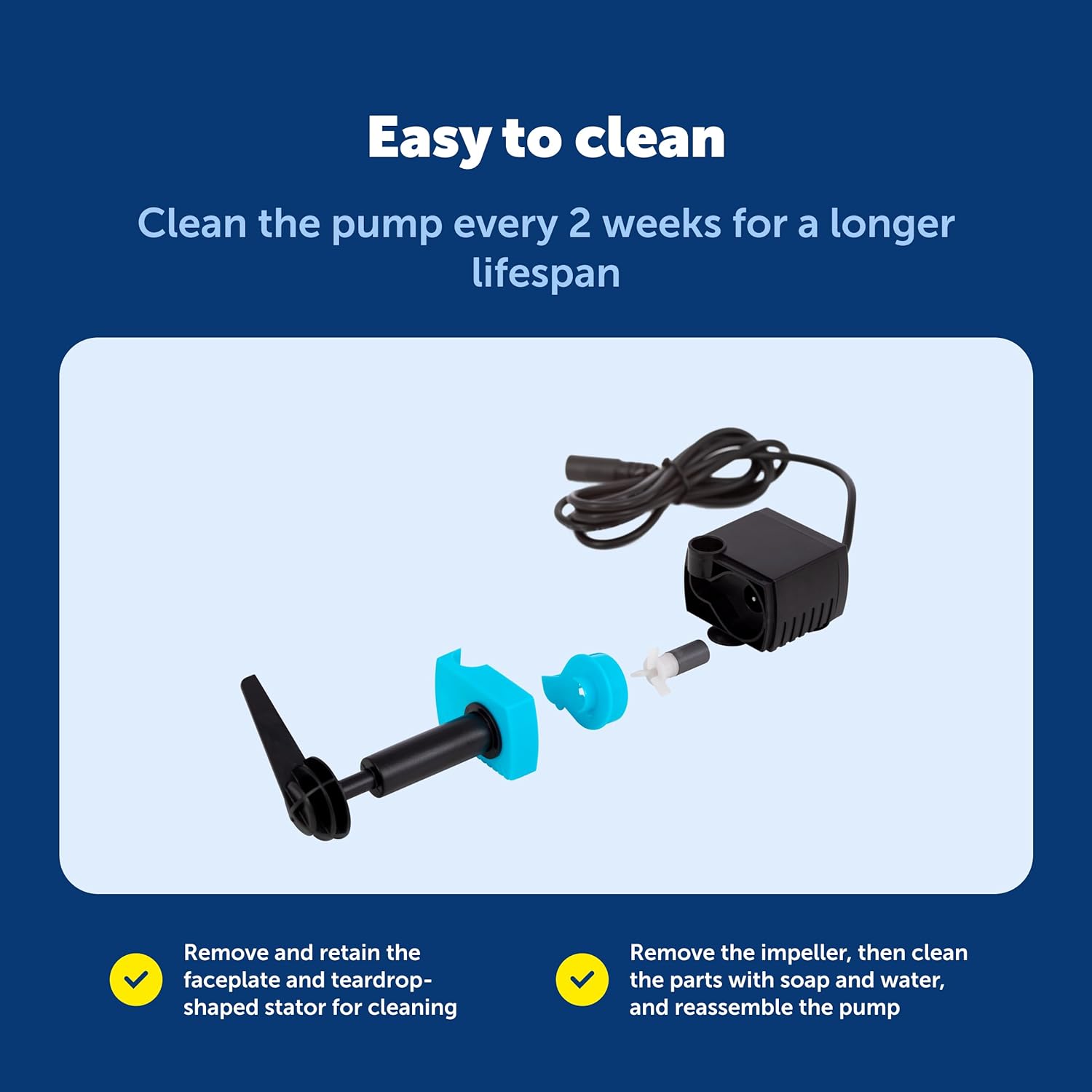 PetSafe Drinkwell Platinum Replacement Pump - Reliable OEM Replacement - Drinkwell Platinum Pet Water Fountain Accessory - Includes Power Adaptor - Quiet Operation for a Calm Pet Environment