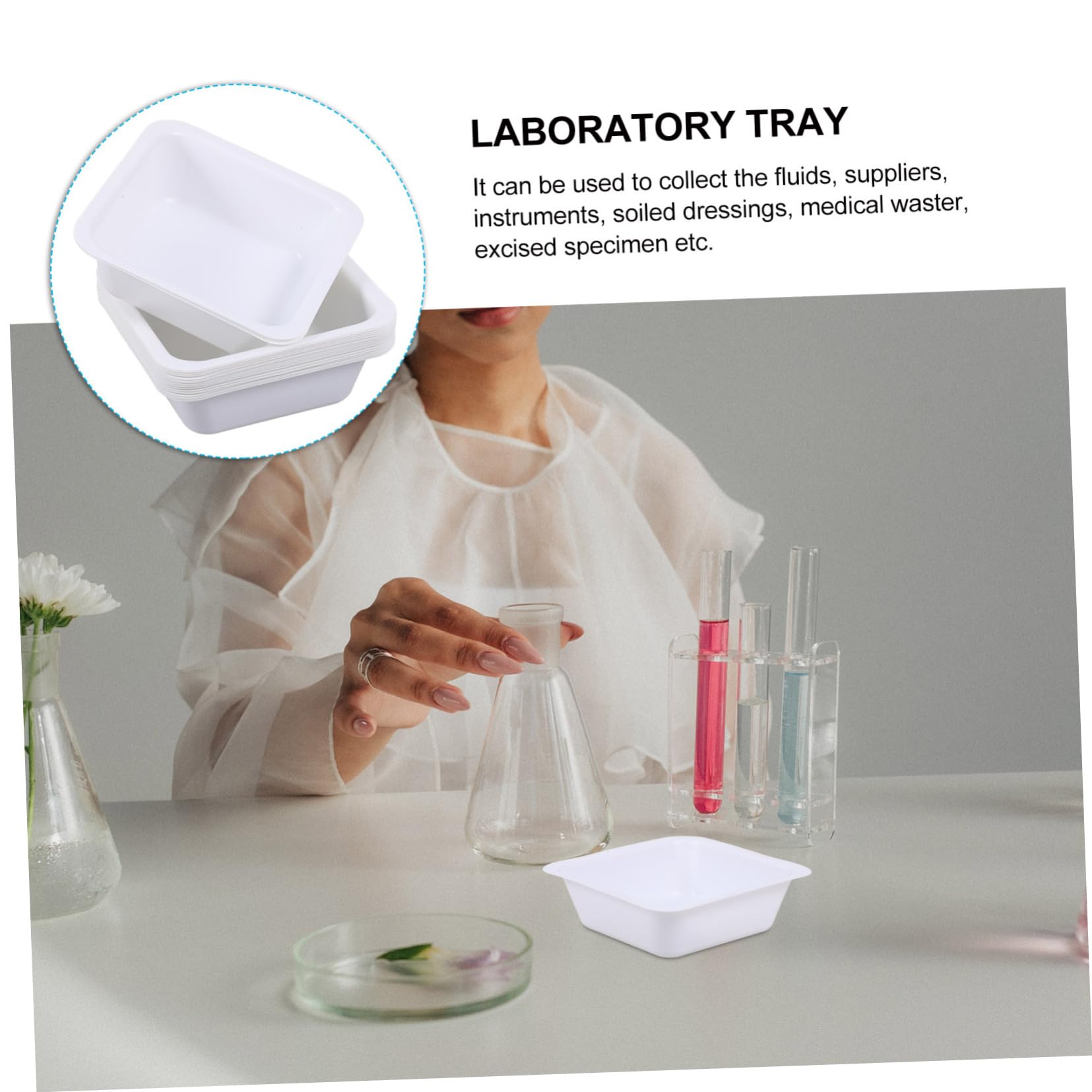 Anneome 100pezzi Weighing Dish Weighing Trays for Accurate Lab Measurements Sample Containers