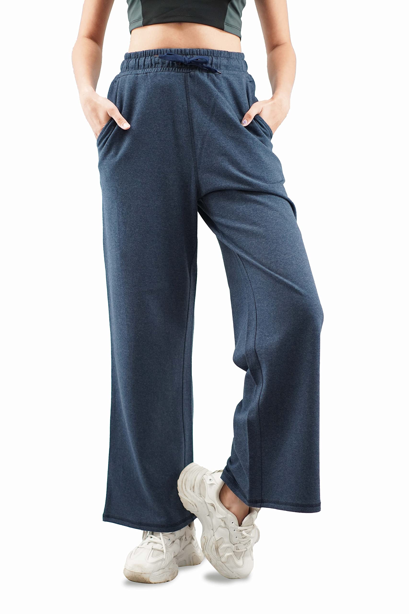 imperative Women High Waist Regular Fit Cotton Flared Trackpant for Women and Girls.-picture-20