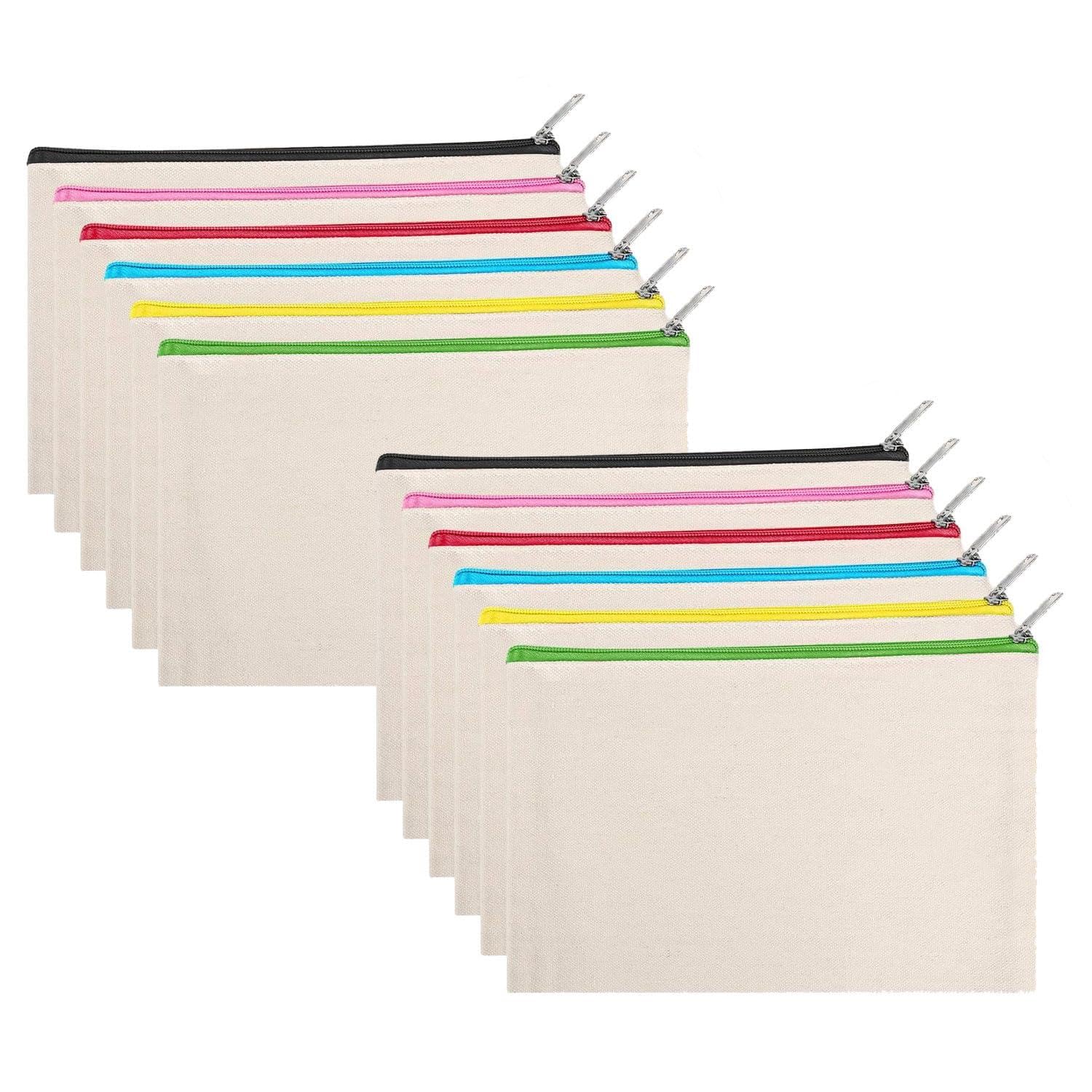 12 Stück DIY Stoffbeutel Blanko zum Bemalen (21x12cm) - Fede