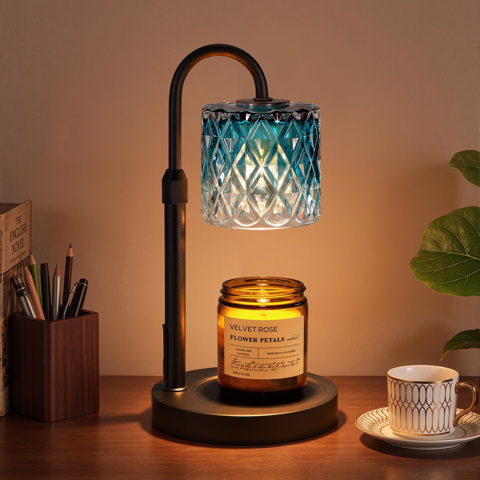 Candle Warmer Lamp with Timer, Birthday Gifts for Women, Room Decor, Blue