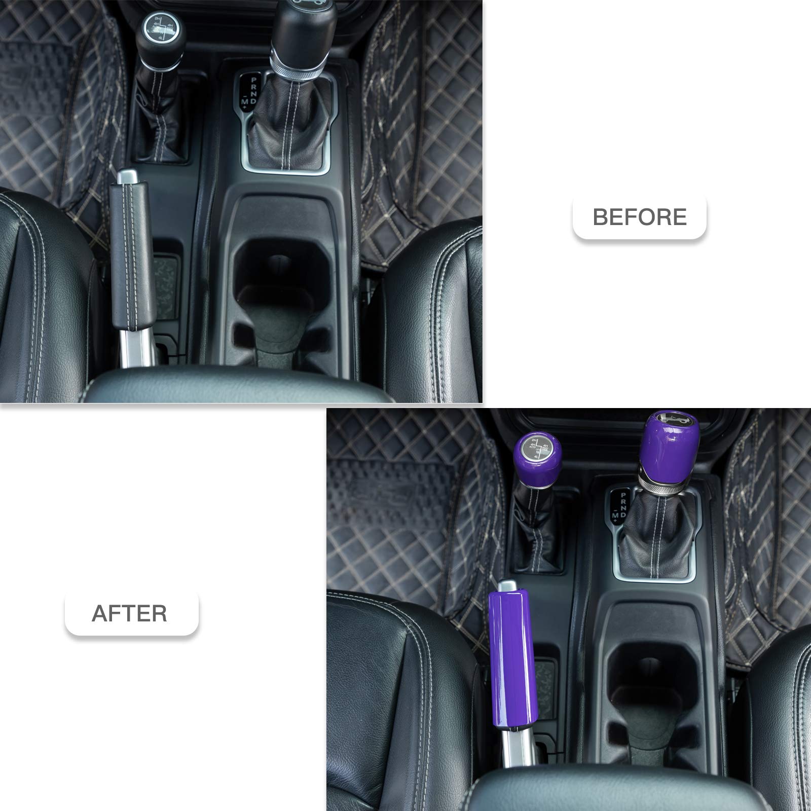 JWWY for Jeep JL Center Console Handbrake Brake Gear Shift 4WD Panel