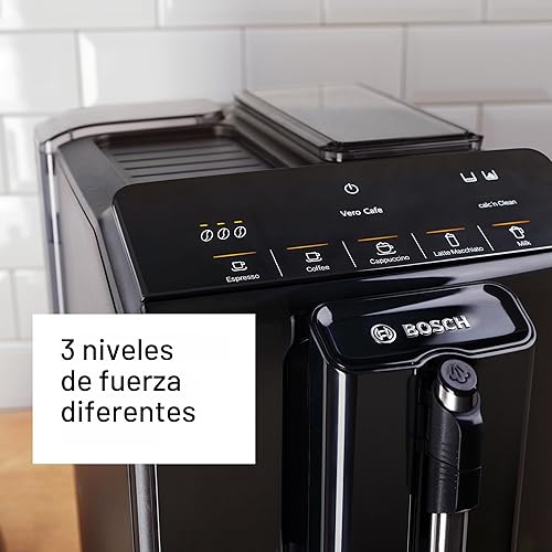 Miniatura 10 de Bosch Máquina de café y café totalmente automática serie 300  Espumador en taza, bebidas con leche OneTouch, 5 opciones de bebidas, molinillo de