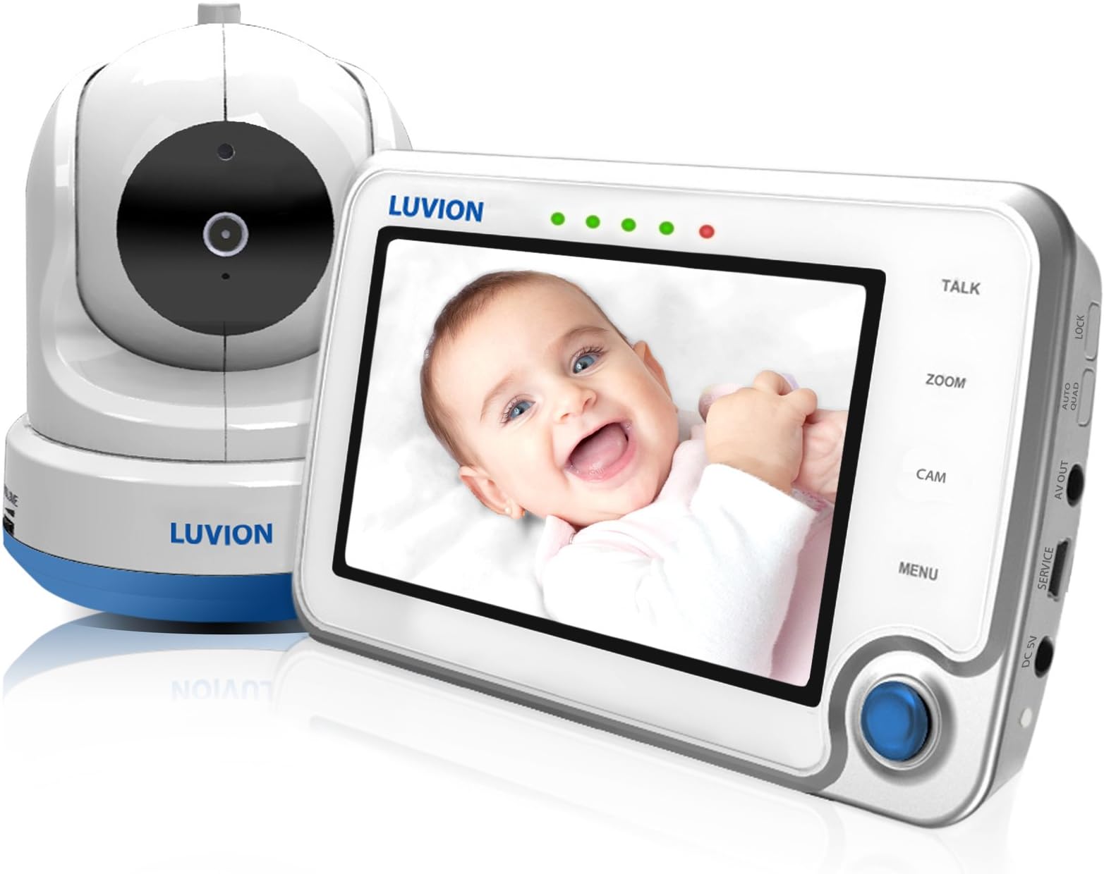 Luvion Supreme Connect 71 Color Digital Baby Monitor with Video Function, 4.3 inch Screen, Dual Mode Optional WiFi (White)