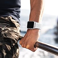 Vista 5 de Lerobo Correa de nailon elástica de bucle único para reloj, compatible con Apple Watch Series 11-1, SE/Ultra 3 2 1 38/40/41/42/44/45mm/46mm/49mm