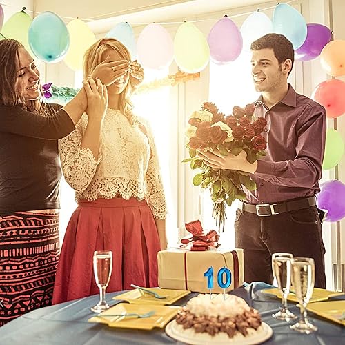 Miniatura 73 de Velas de cumpleaños con número (4 velas rojas) 3D con forma de diamante número Happy Birthday Cake Velas para fiesta de cumpleaños, boda, decoración