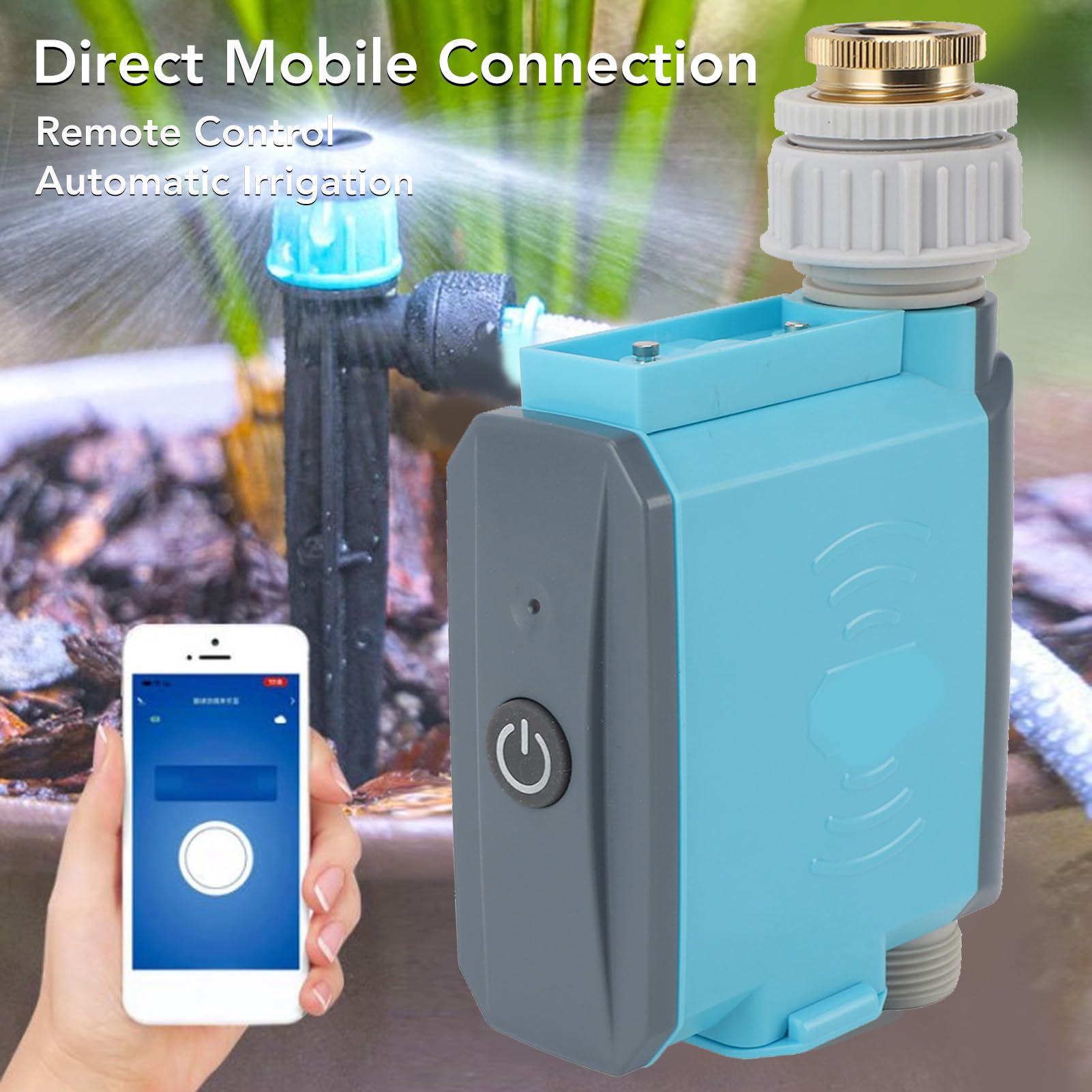 Smart WiFi Sprinkler Timer Wassertimer Automatisches Bewässerungssystem Fernbedienung Garten Effiziente Bewässerung für Hof Balkon Zuhause Grüne Wand POM-Material 310 g (Bluetooth-Regenregler)