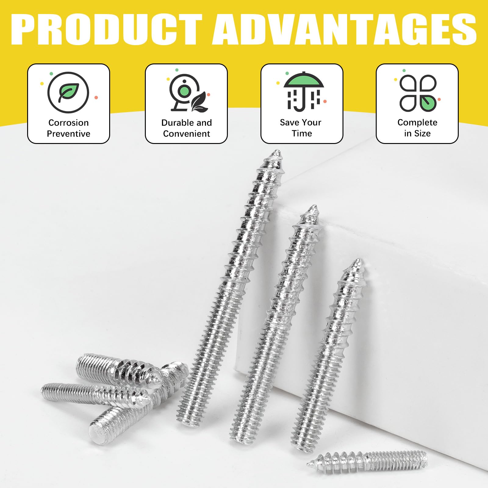 Mardatt 120Pcs M4 M6 Hanger Bolts - Image 4