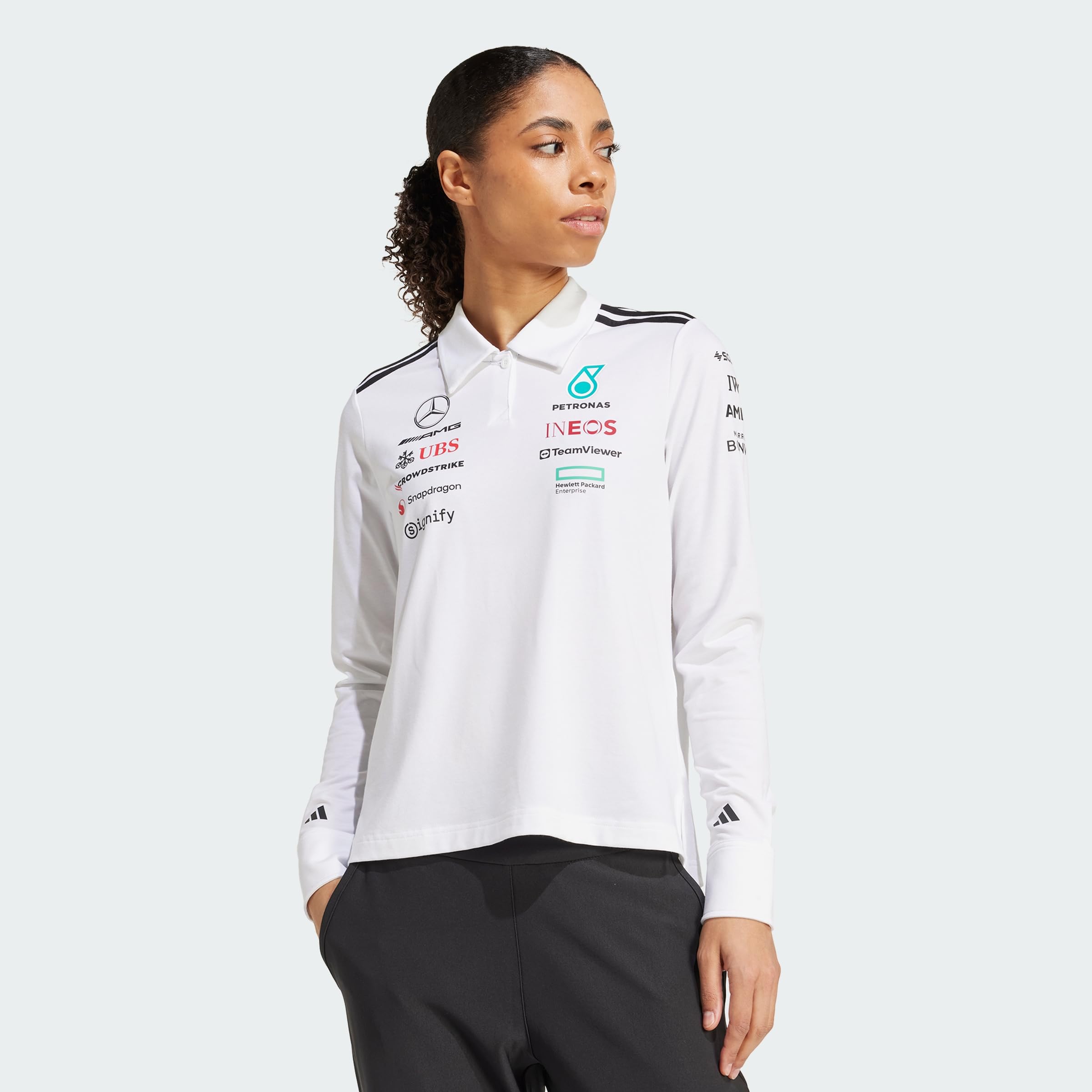 Adidas Mujer Mercedes - AMG Petronas Formula One Team Team Polo Long Sleeve Women