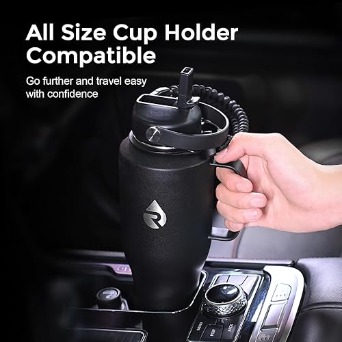 Miniatura 6 de Botella de agua de acero inoxidable de 32 onzas (fría durante 48 horas, caliente durante 24 horas), botella de agua aislada al vacío de triple pared