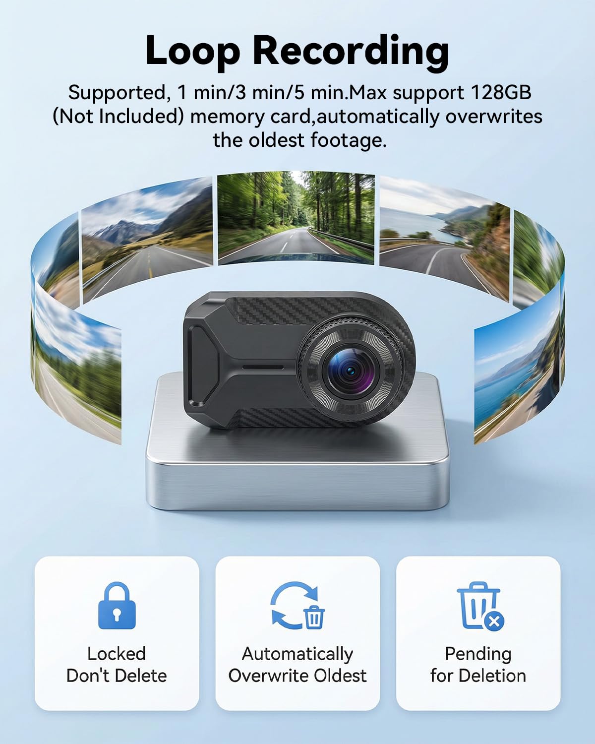SIXWIN Kamera motocyklowa 1080P WiFi i aplikacją - kolorowa kamera noktowizyjna, wodoszczelność IP66, szeroki kąt 110°, nagrywanie w pętli motocyklowej