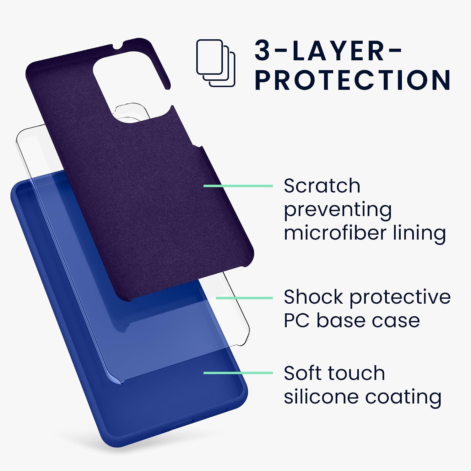 kwmobile Case Compatible with Samsung Galaxy A53 5G Case - TPU Silicone Phone Cover with Soft Finish - Baltic Blue image 2