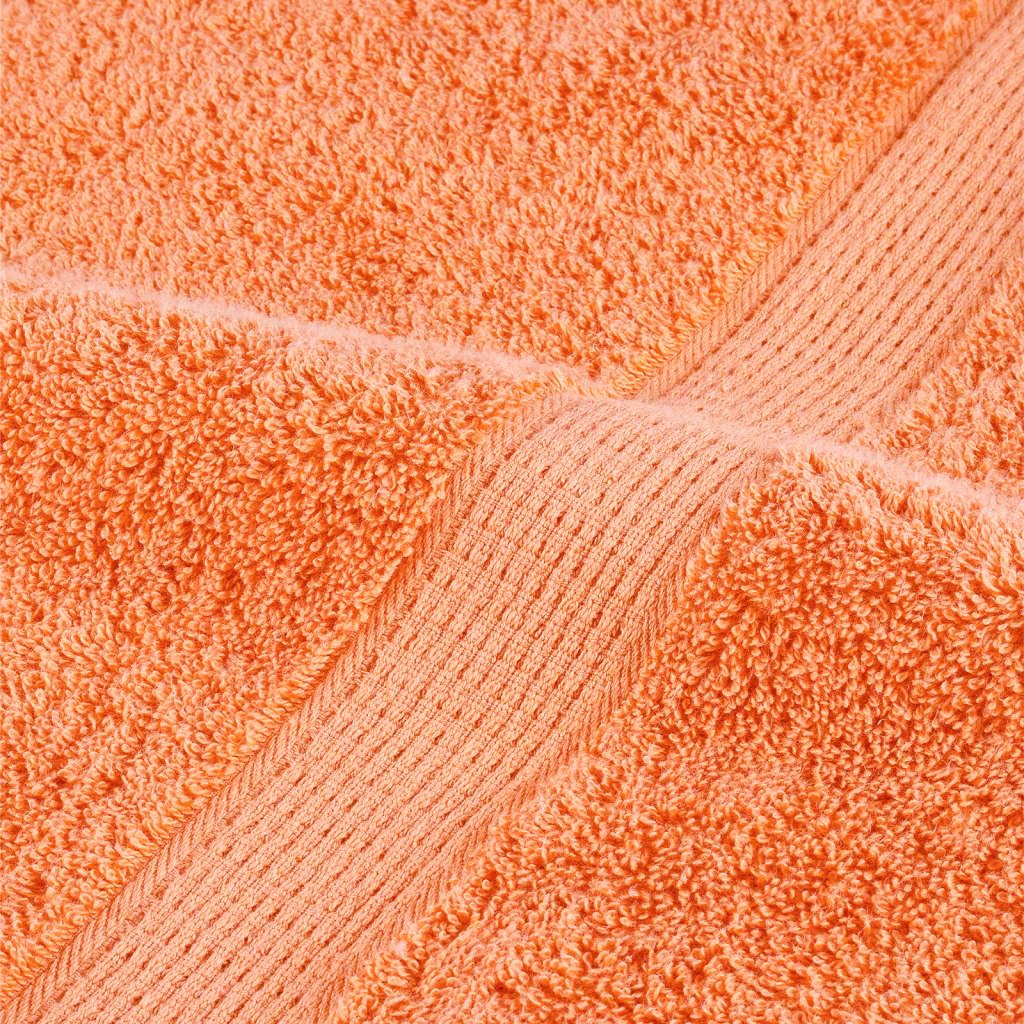 Toallas de invitados premium SOLUND 10 piezas naranja 30 x 50 cm 600 g/m² juego de toallas de baño familiar, accesorios de baño altamente absorbentes de agua