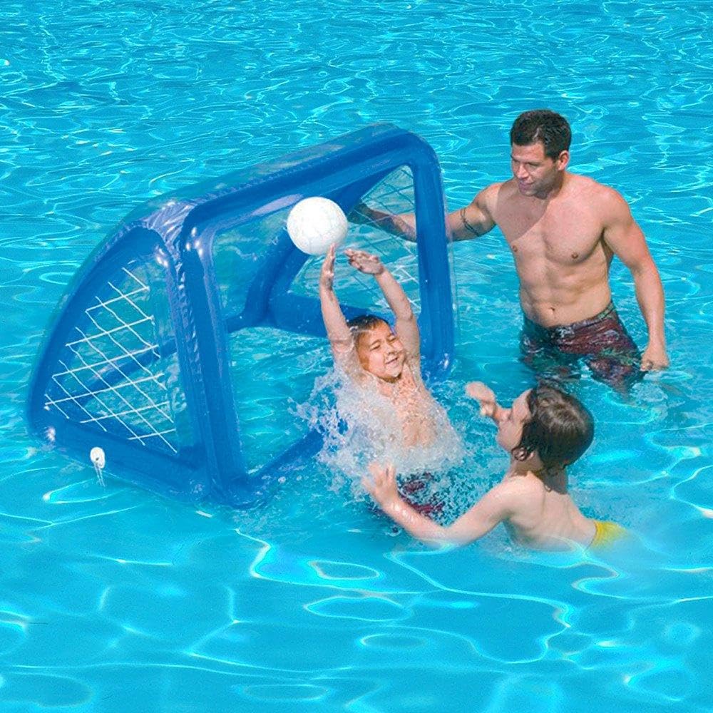La zappa Ensemble filet water-polo gonflable pour piscine 140 x 89 cm, kit porte