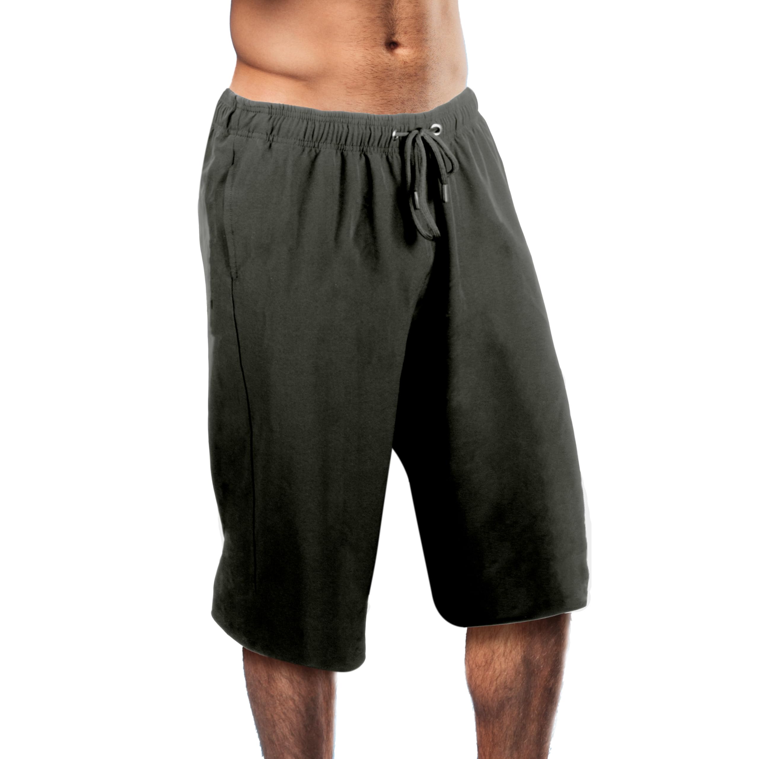 Short de bain pour homme, confortable, extra long, avec poches zippées, respirant, séchage rapide