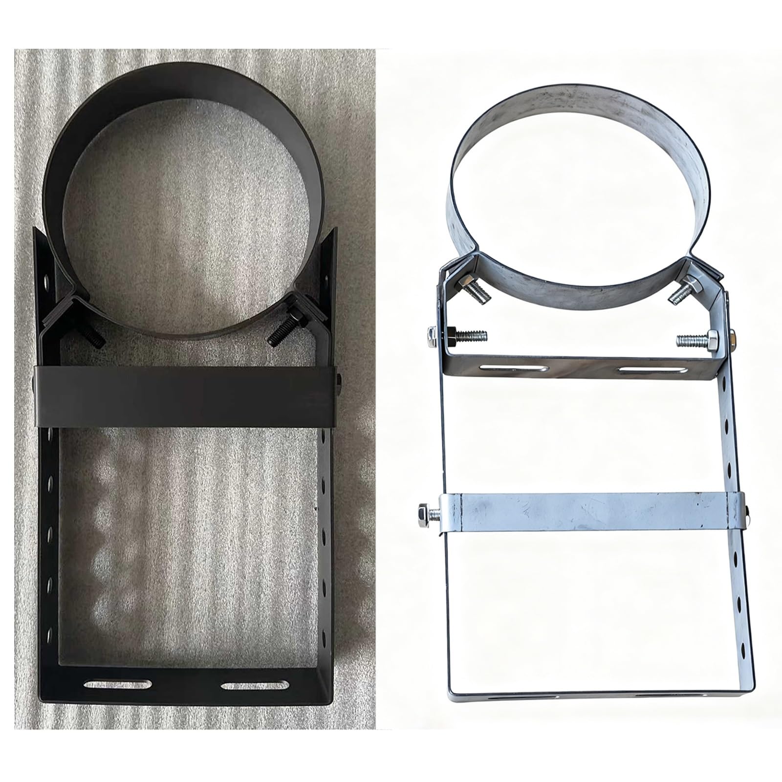 1 soporte de pared for tubo de chimenea de 150 mm - Soporte ajustable de acero inoxidable for chimeneas y estufas de leña(Silver)