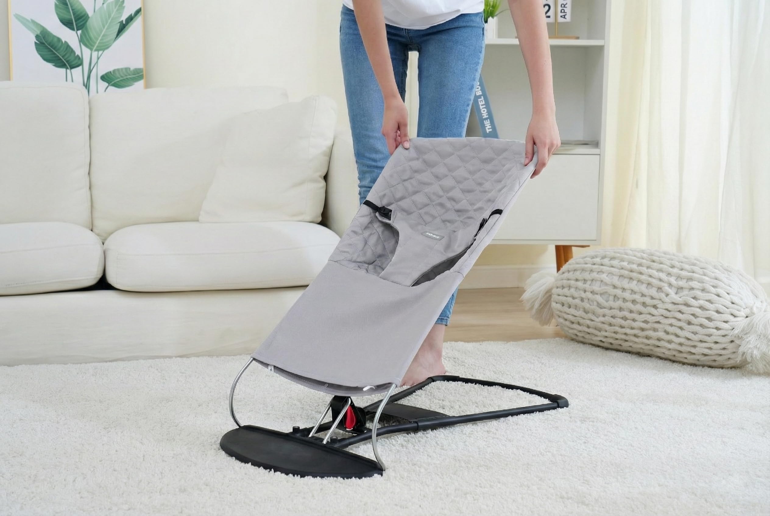 Copertura sdraietta neonati Belltop compatibile con BabyBjörn Balance Soft Bliss ipoallergenico Grigio Chiaro