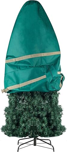 Miniatura 4 de Tiny Tim Totes - Bolsa de almacenamiento de lona para árbol de Navidad apto para tamaños de 6 75 y 9 pies color verde