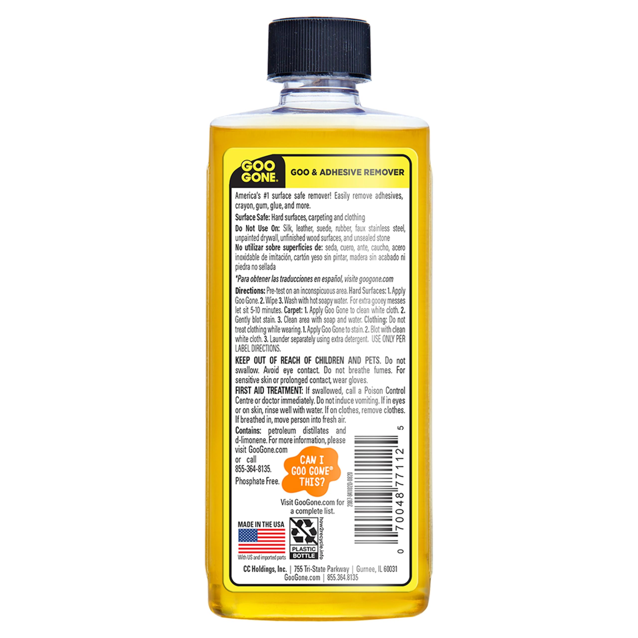 Goo Gone Original Liquid - Rimuovi Adesivi e Residui di Sticker - 237 ml