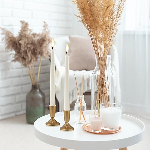 Miniatura 4 de Juego de 2 portavelas de hierro antiguo hecho a mano, elegantes candelabros para bodas, comedor y fiestas, decoración atemporal