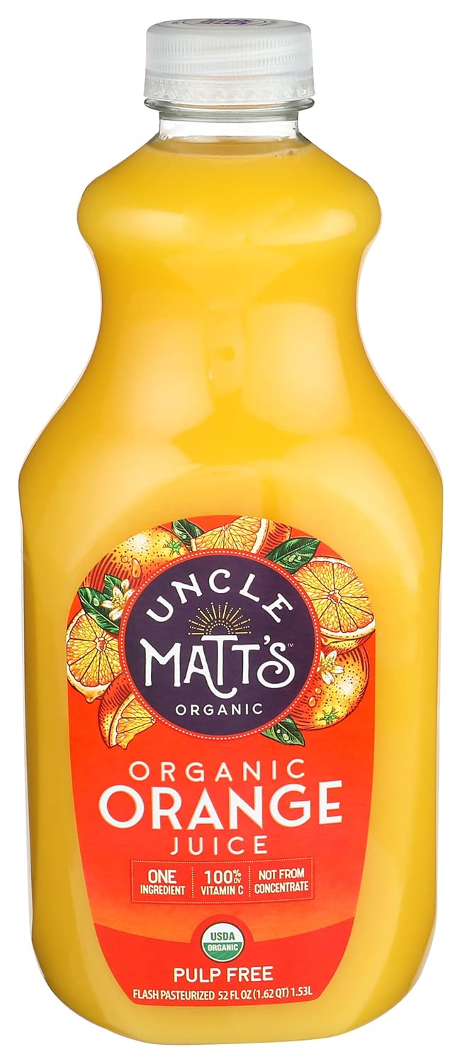 Uncle Matt's Organic Orange Juice Pulp Free 52 fl oz (1.54L