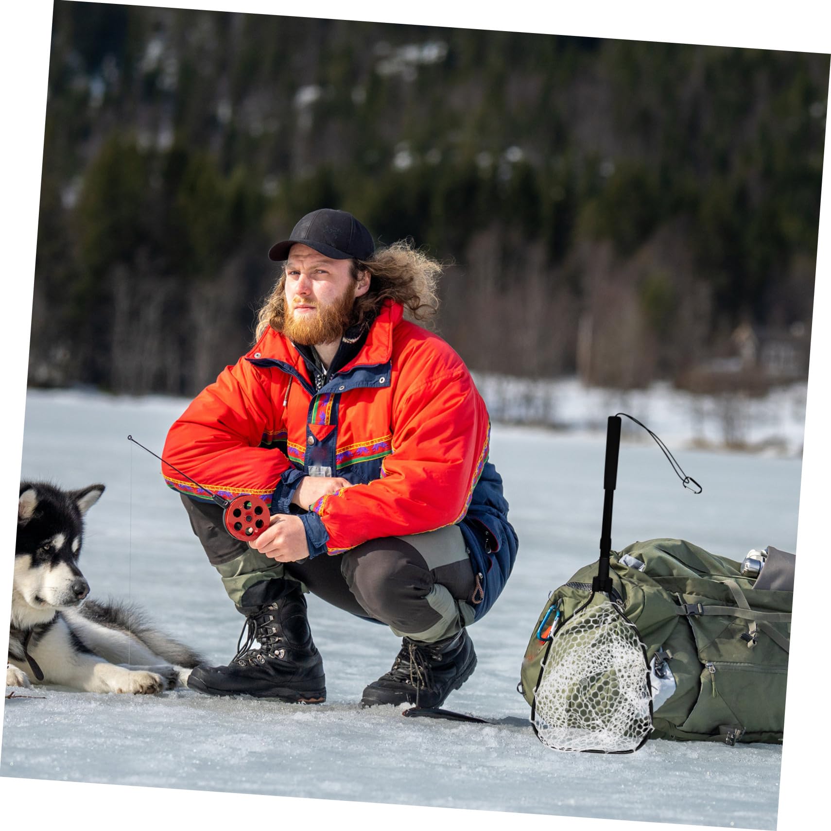Abaodam Red de Pesca Plegable Asa Compacta Red de Pesca para Acuario de Silicona Resistente Ligera y Versátil y Salada Adecuado para Excursiones al Aire Libre