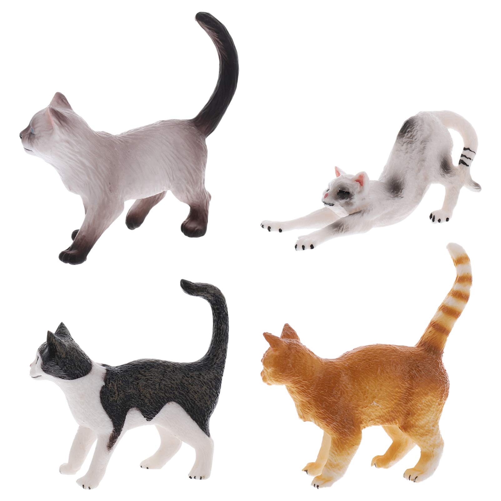 Buy NUOBESTY Cat Figurines, Educational Cat Figures Toy Set, Cute