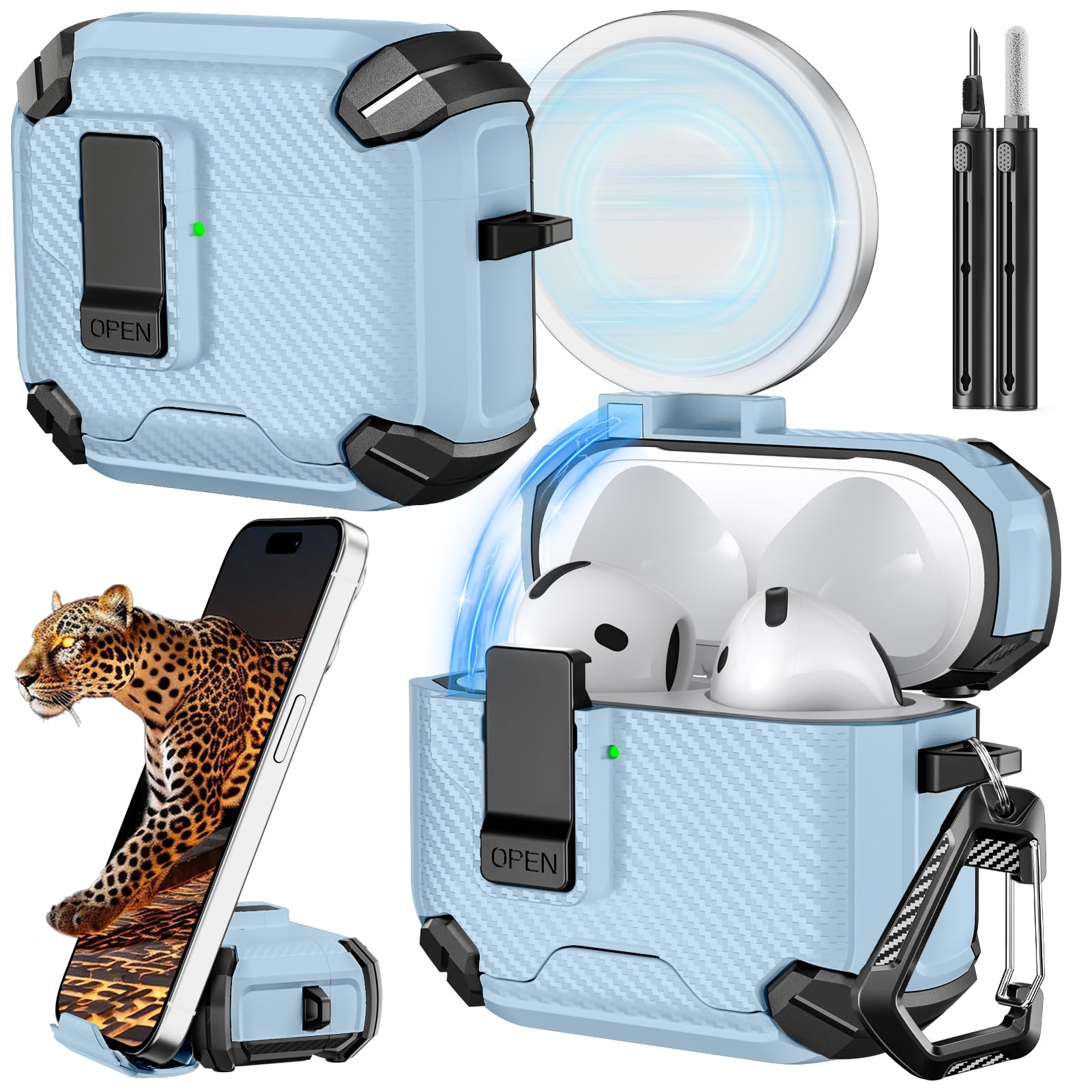 Inesore for AirPods Hülle with Phone Stand Design (2025)