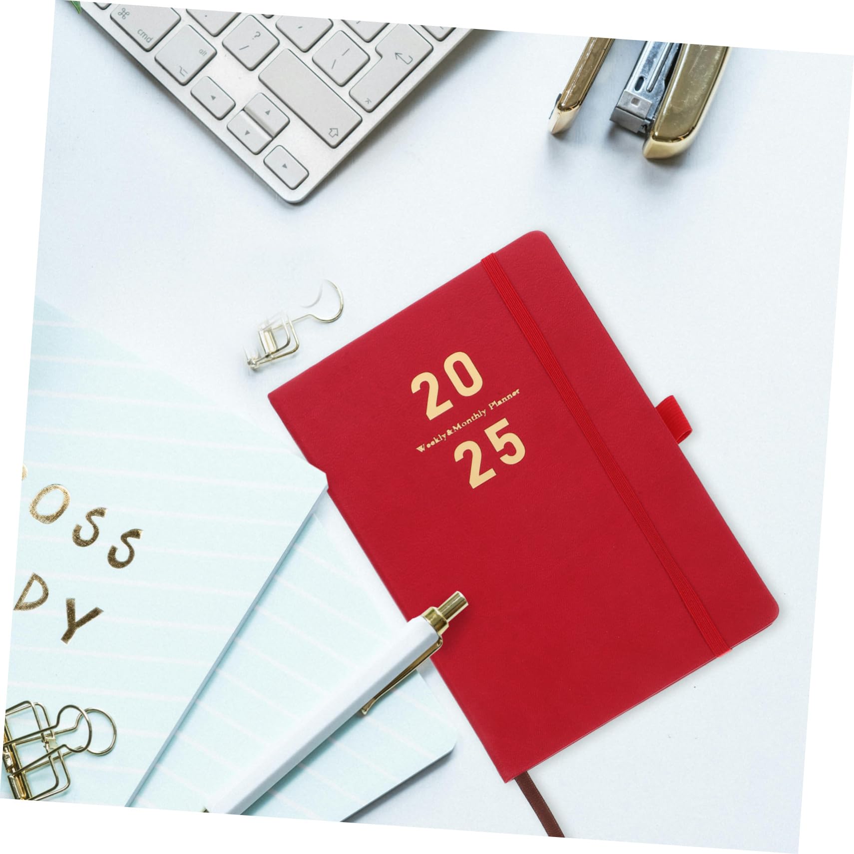 Grazioso taccuino, taccuino personalizzato, agenda 2025 Il taccuino Libri for bambini Taccuino Agenda Libro Agenda scolastica Agenda Agenda Libro(Red)